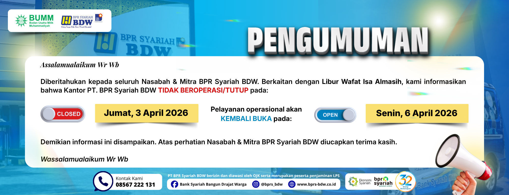 Pengumuman Libur